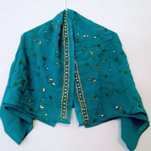 Pretty Peacock Georgette Scarf